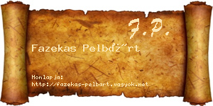 Fazekas Pelbárt névjegykártya